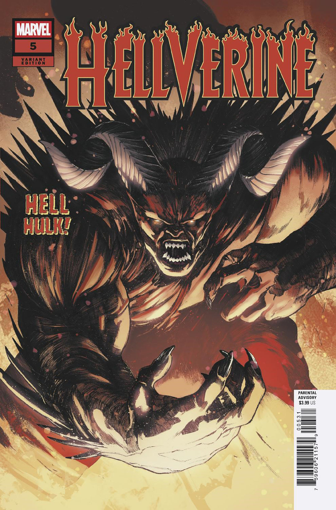 Hellverine (2025) #5 Alessandro Cappuccio Hell Hulk Variant (Out of Print)