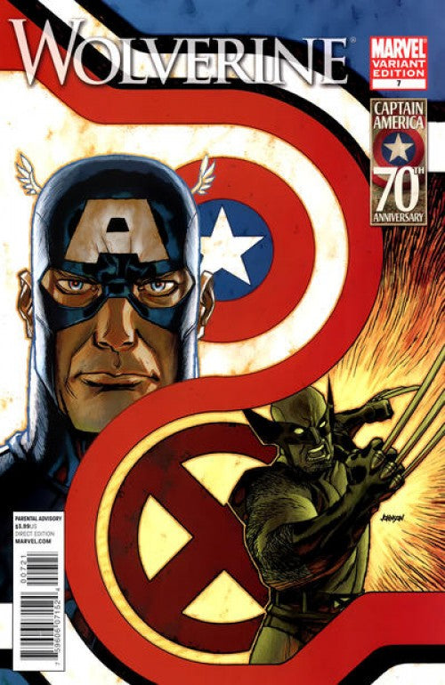 Wolverine (2010) #7 Variant (1:15) Captain America 70th Anniversary Johnson Edition <BINS>