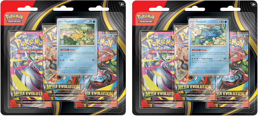 Pokemon TCG: Mega Evolution - Three-Booster Blister (Golduck)