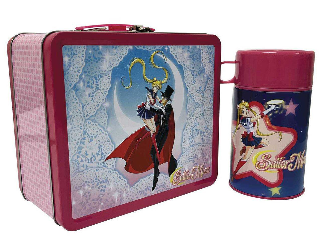 Tin Titans Sailor Moon & Tuxedo Mask Previews Exclusive Lunchbox & Bev Cont