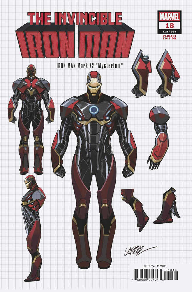 Invincible Iron Man (2023) #18 Variant (1:10) Pepe Larraz Design Edition [Fall of X]
