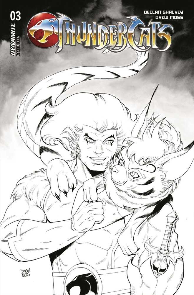 Thundercats (2024) #3 Cover Z (1:10) Moss Snarf Black & White Variant Edition