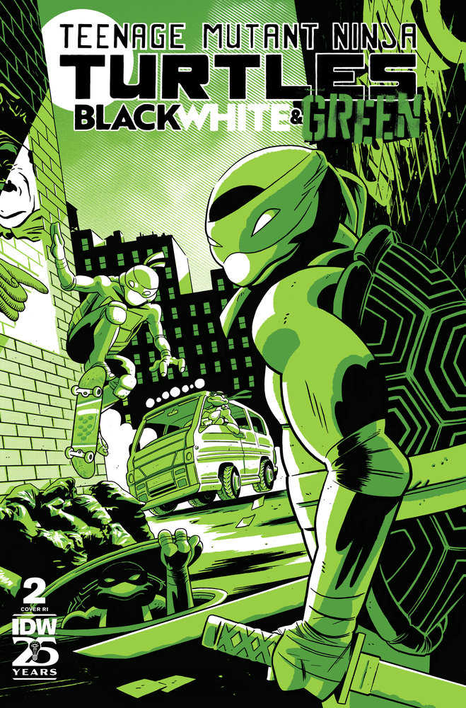 Teenage Mutant Ninja Turtles Black White And Green #2 Variant (1:10) Boss Foil Edition