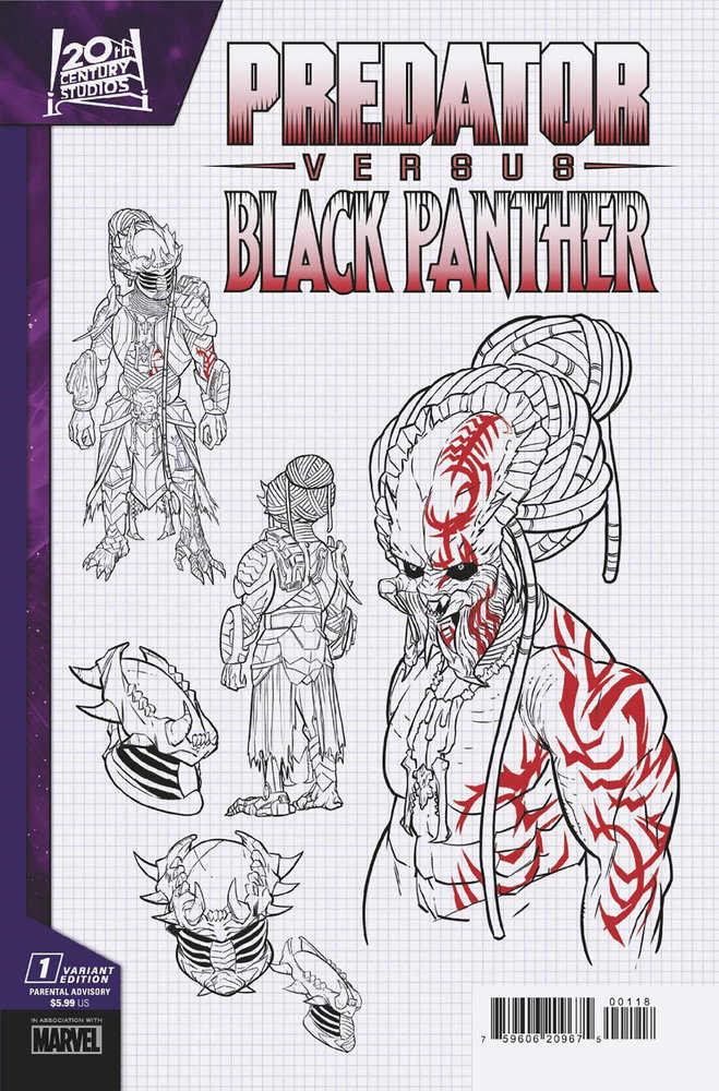 Predator vs Black Panther #1 Variant (1:10) Chris Allen Design Edition