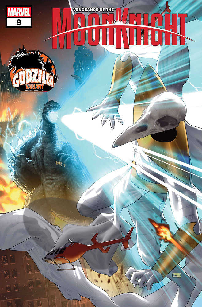 Vengeance Of The Moon Knight (2024) #9 Taurin Clarke Godzilla Variant