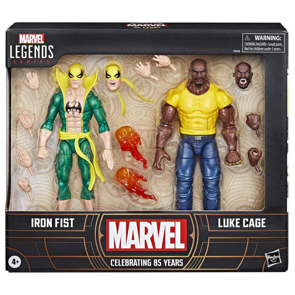 Marvel 85th Ann Legends Iron Fist & Luke Cage 6in Action Figure 2pk