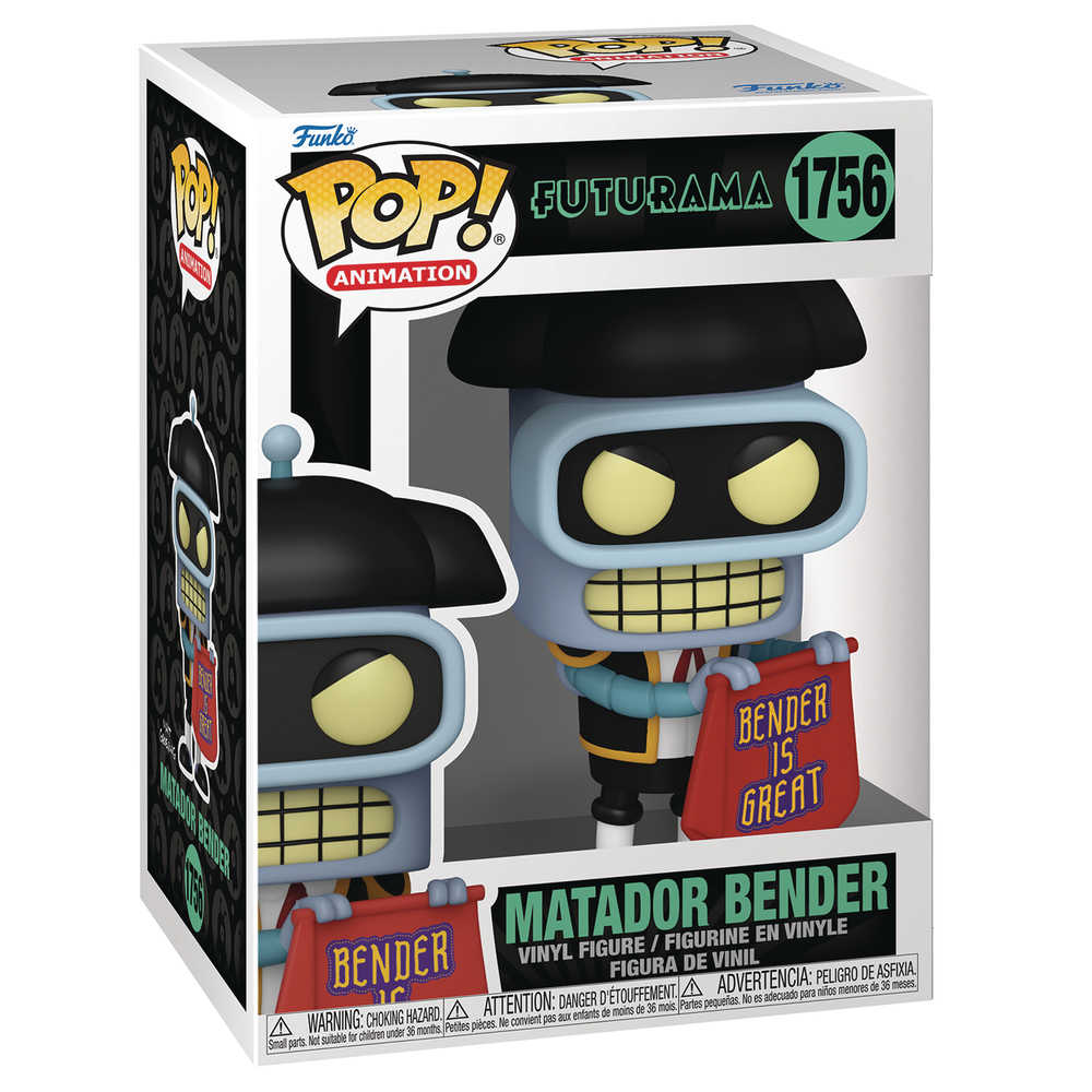 Pop TV Futurama S4 Bender Matador Vinyl Figure