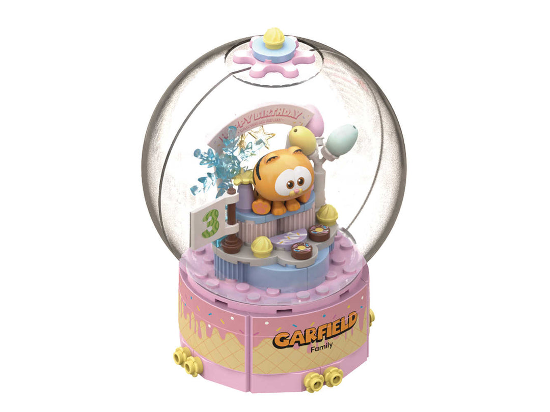 Garfield Crystal Ball Bday Cake 115pcs Building Block Toy