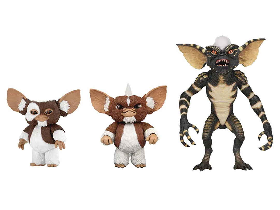 Gremlins 40th Ann Evolution Of A Gremlin 3 piece 7in Action Figure Box Set