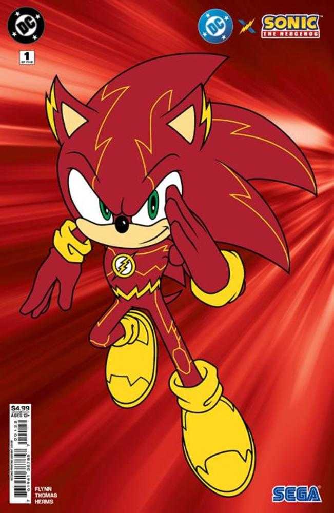 DC X Sonic The Hedgehog #1 (Of 5) Variant (2nd Print) Cover B Flash Card Stock Variant