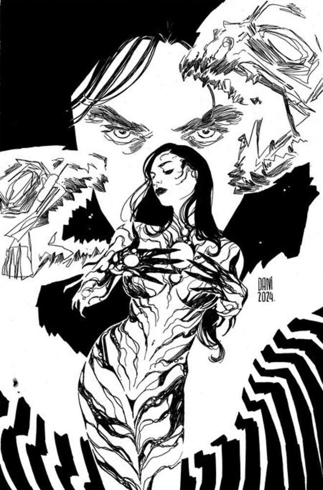 Witchblade (2024) #12 Cover E 1:25 Dani Black & White Inks Full Art Virgin Variant