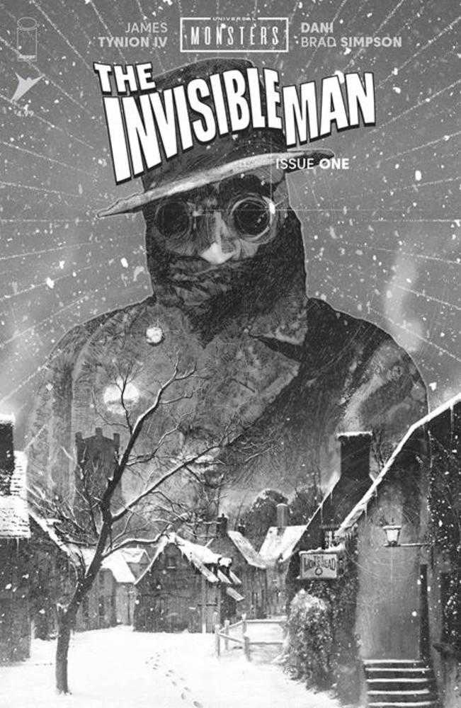 Universal Monsters The Invisible Man #1 (Of 4) Cover D (1:25) Joshua Middleton Classic Horror Black & White Variant