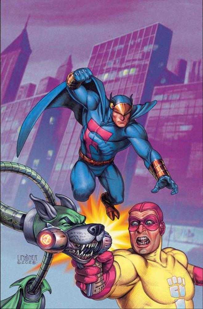 Blue Falcon & Dynomutt #1 Cover O (1:15) Joseph Michael Linsner Full Art Virgin Variant