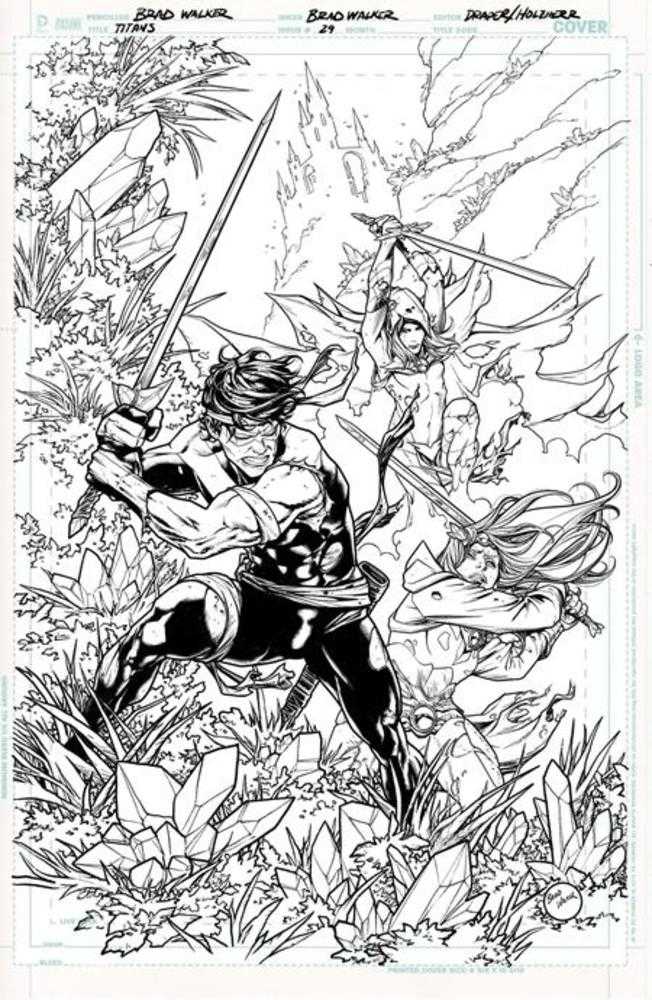 Titans (2023) #29 Cover B Brad Walker Card Stock Variant (DC K.O.)