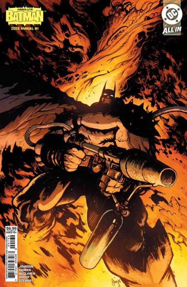 Absolute Batman 2025 Annual #1 (One Shot) Variant (2nd Print) Cover B Daniel Warren Johnson Flamethrower Card Stock Edition
