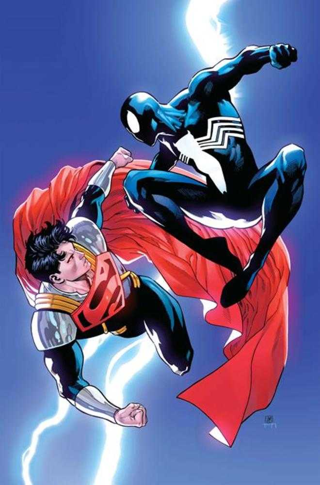 DC Marvel Superman Spider-Man #1 (One Shot) Cover R Daniel Sampere Super Boy Prime & Spider-Man Black Card Stock Variant (Pre-Order)