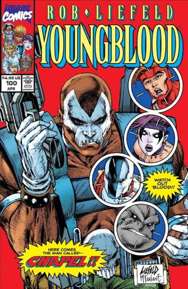 Youngblood (2025) #100 Cover G Rob Liefeld & Todd McFarlane Retro Variant