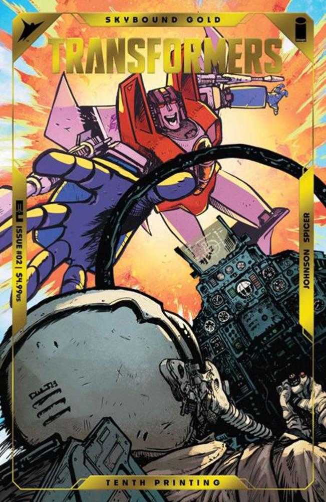 Transformers (2023) #2 10th Printing Cover A Daniel Warren Johnson & Mike Spicer Emboss & Gold Foil