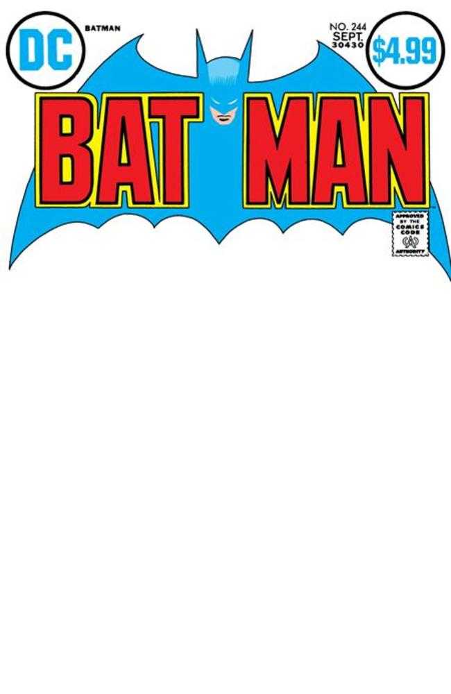 Batman (1940) #244 Facsimile Edition Cover B Blank Card Stock Variant