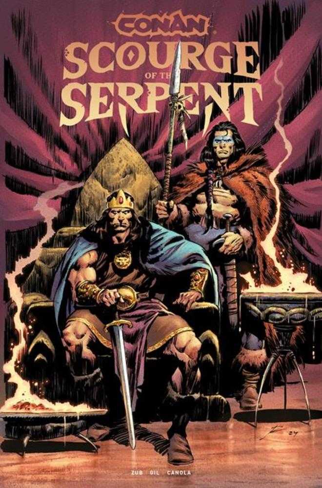Conan The Barbarian Scourge Of The Serpent TPB Volume 01 Direct Market Edition Roberto De La Torre Throne Cover (Mature)