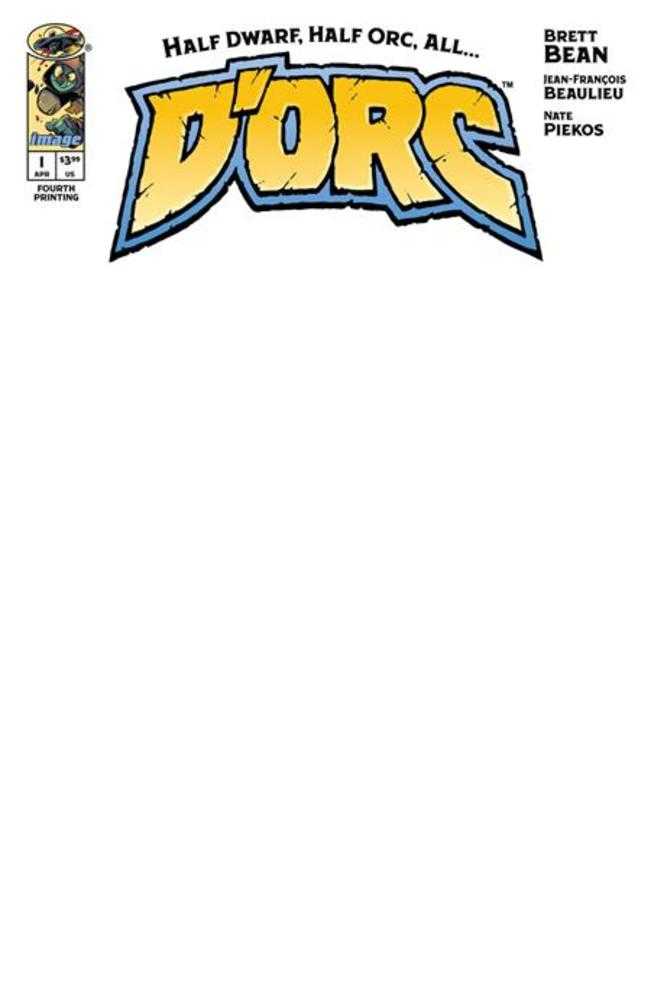Dorc #1 Variant (4th Printing) Cover B Blank Sketch Variant