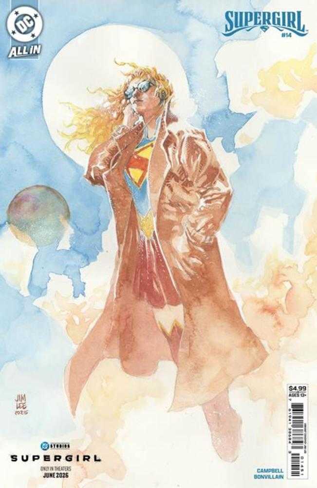 Supergirl (2025) #14 Cover E Jim Lee Supergirl Movie Card Stock Variant (The Reign Of The Superboys)