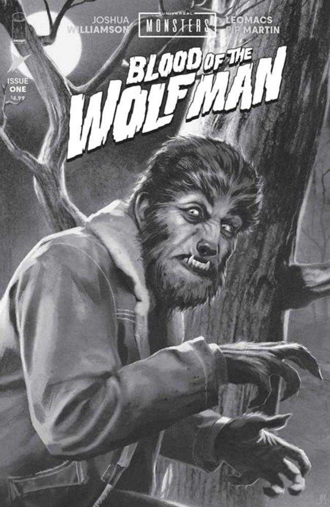 Universal Monsters Blood Of The Wolf Man #1 (Of 4) Cover D (1:25) Joshua Middleton Classic Horror Black & White Variant