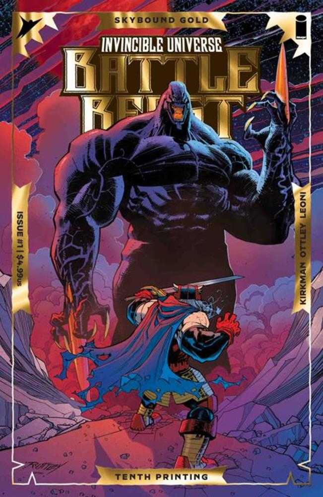 Invincible Universe Battle Beast #1 Variant (10th Printing) Cover B Ryan Ottley & Annalisa Leoni Emboss & Gold Foil Variant