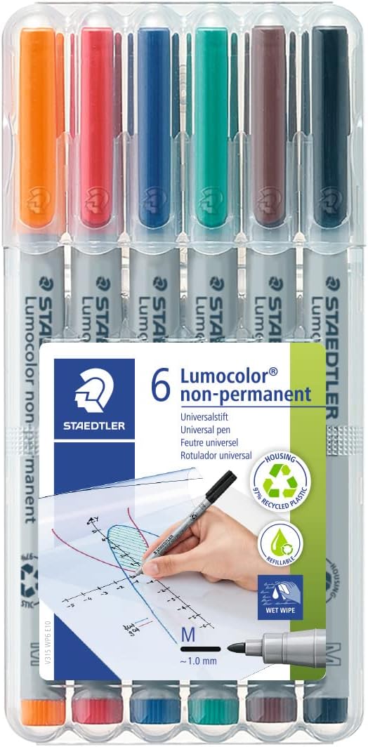 Staedtler: Lumocolor non-permanent - 6 Count (Medium)
