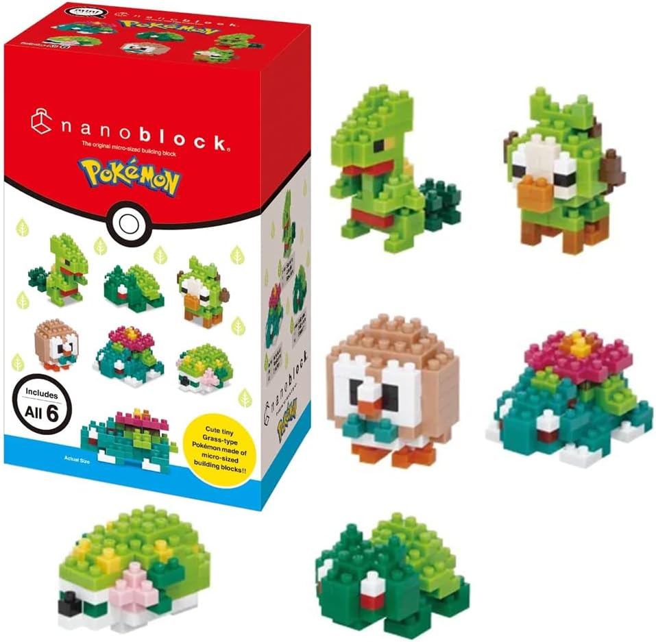 Pokemon Nanoblock Mininano Grass Type 1 6pc Bmb Box