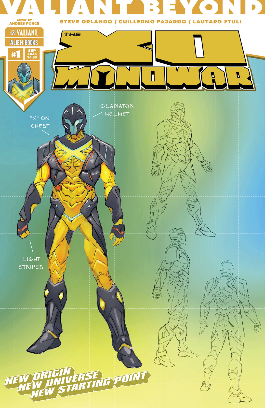 Valiant Beyond The X O Manowar #1 Variant D (Ponce Design Variant)
