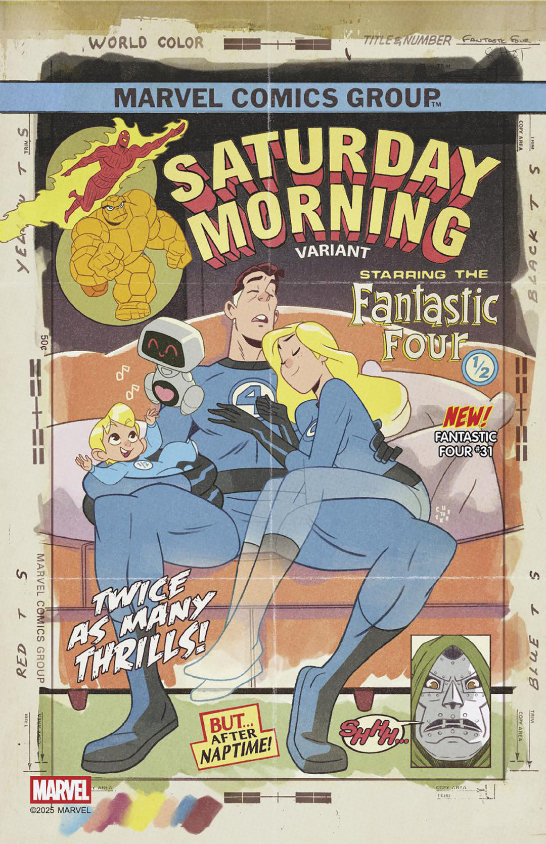 Fantastic Four (2023) #31 Sean Galloway Saturday Morning Variant [Doom]