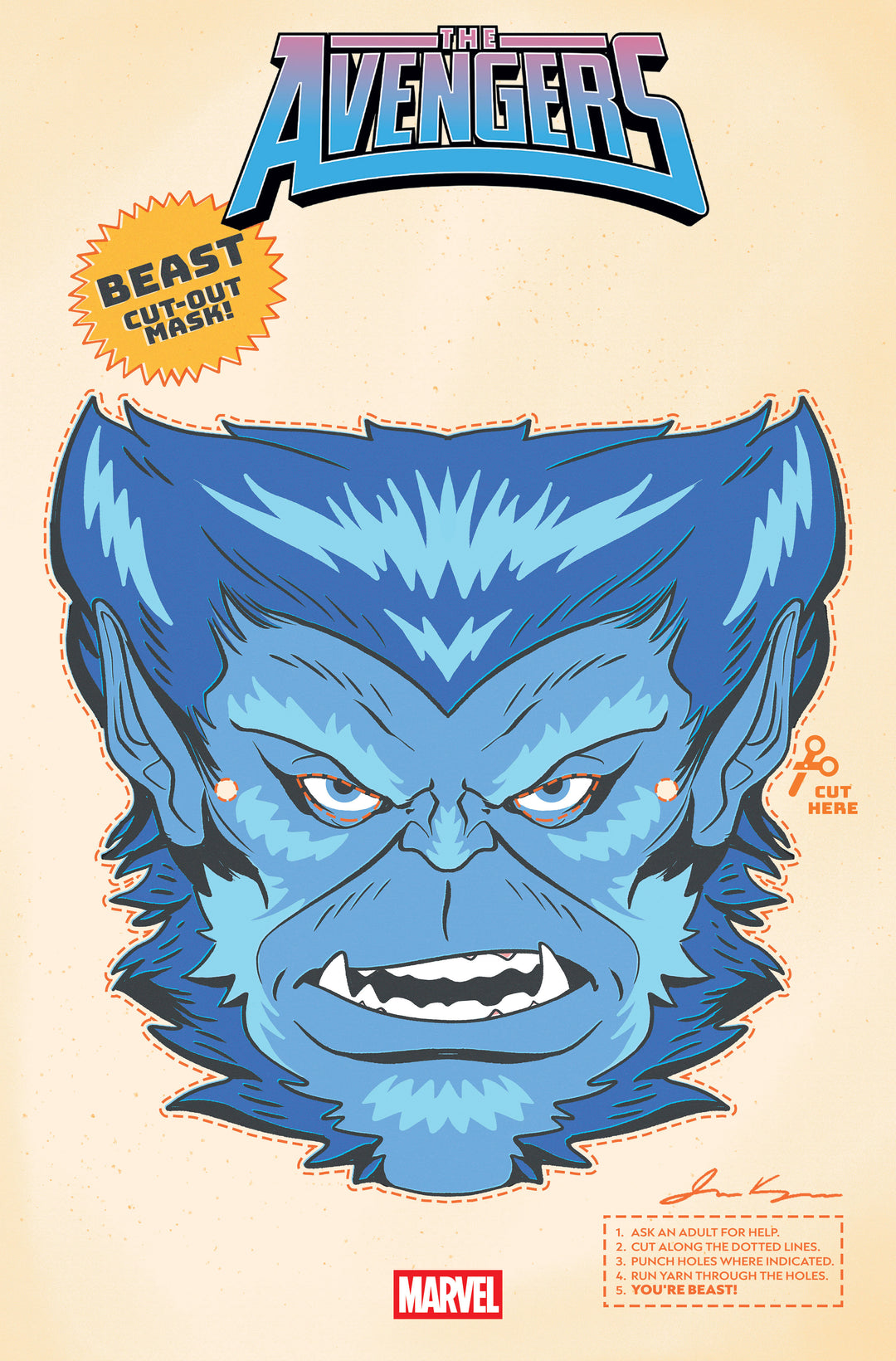 Avengers (2023) #30 Retro Halloween Mask Variant