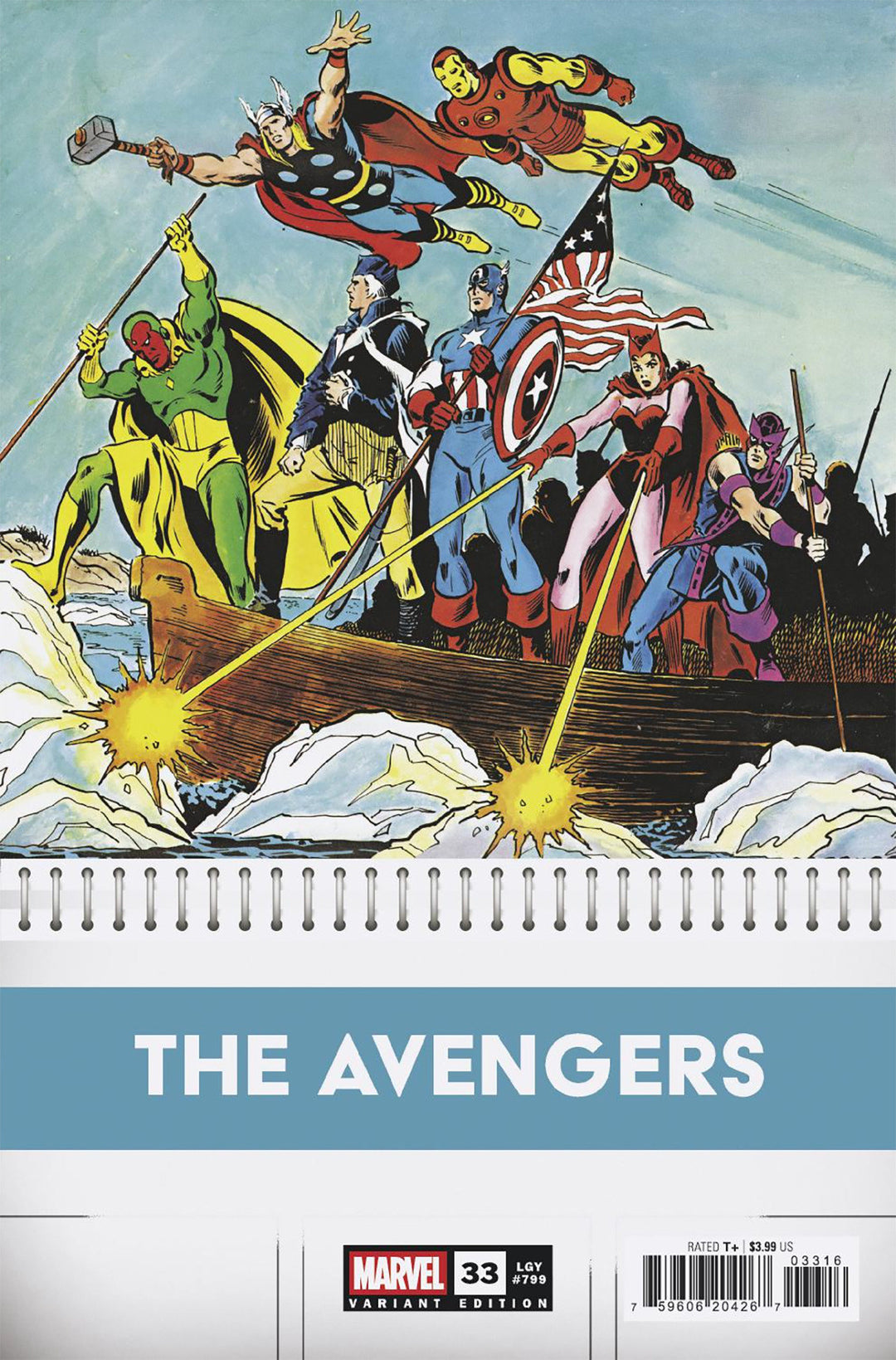 Avengers (2023) #33 Variant (1:50) Jim Mooney Bicentennial Calendar Hidden Gem Edition