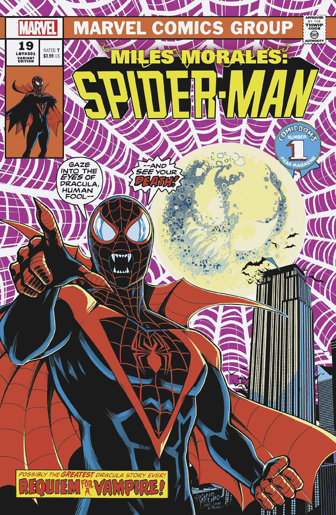 Miles Morales Spider-Man (2023) #19 Luciano Vecchio Vampire Variant