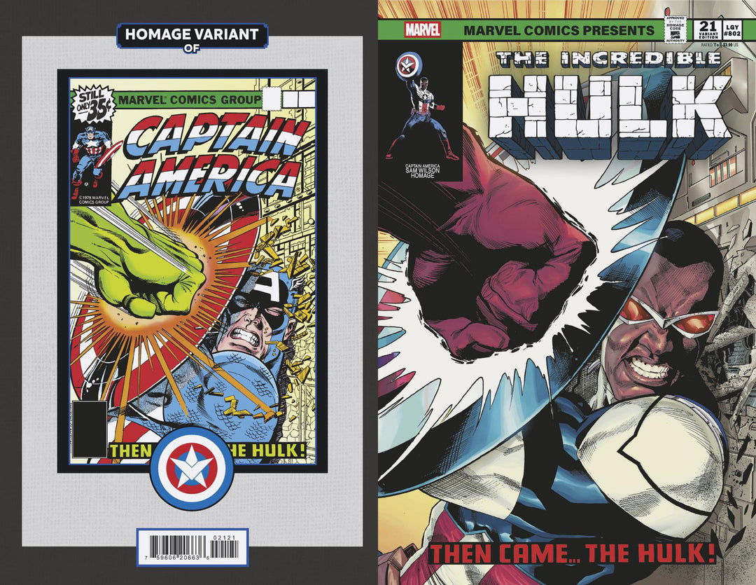 Incredible Hulk (2023) #21 Geoff Shaw Captain America Sam Wilson Homage Variant