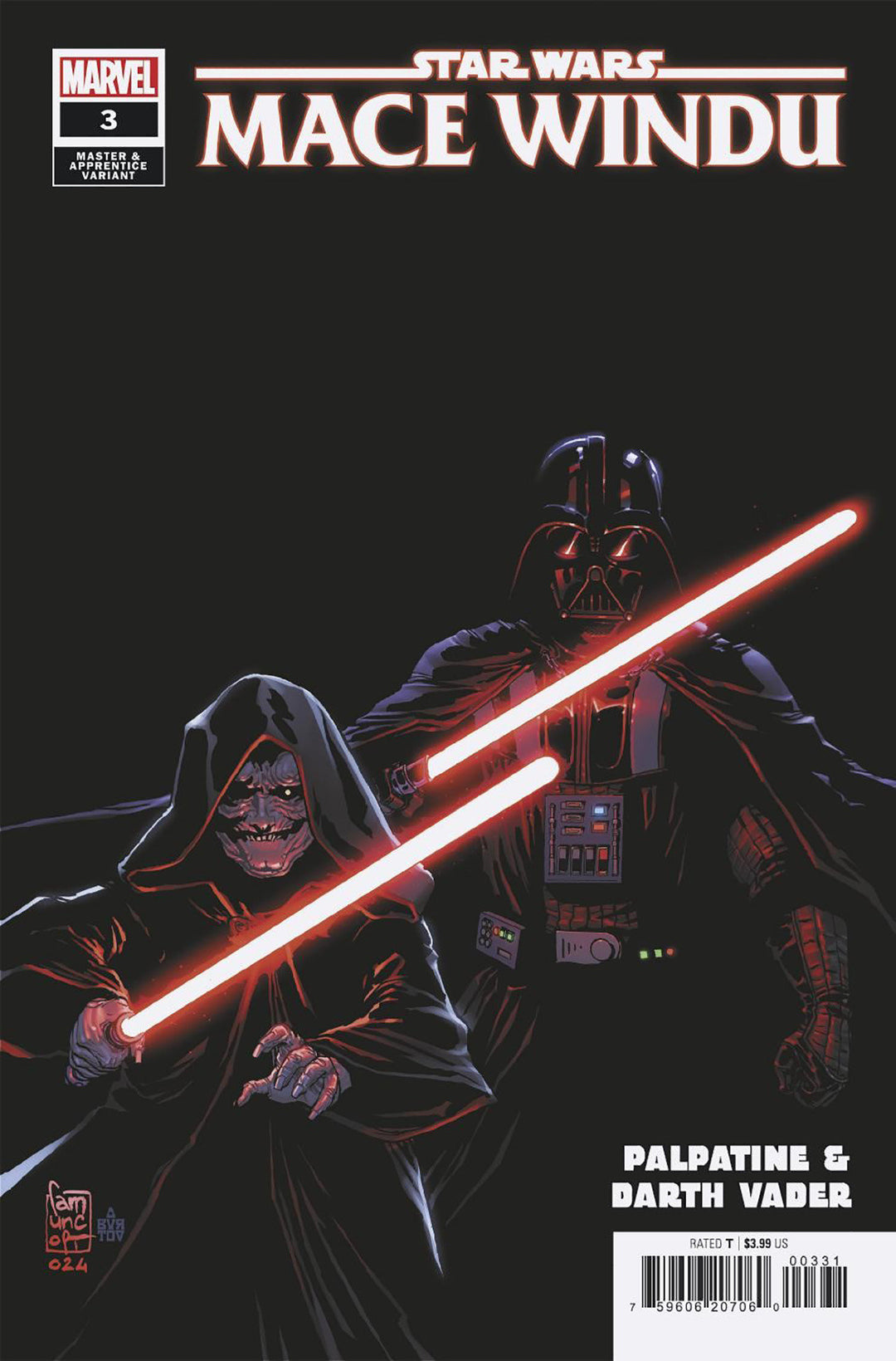 Star Wars Mace Windu (2024) #3 Giuseppe Camuncoli Palpatine & Darth Vader Master & Apprentice Variant