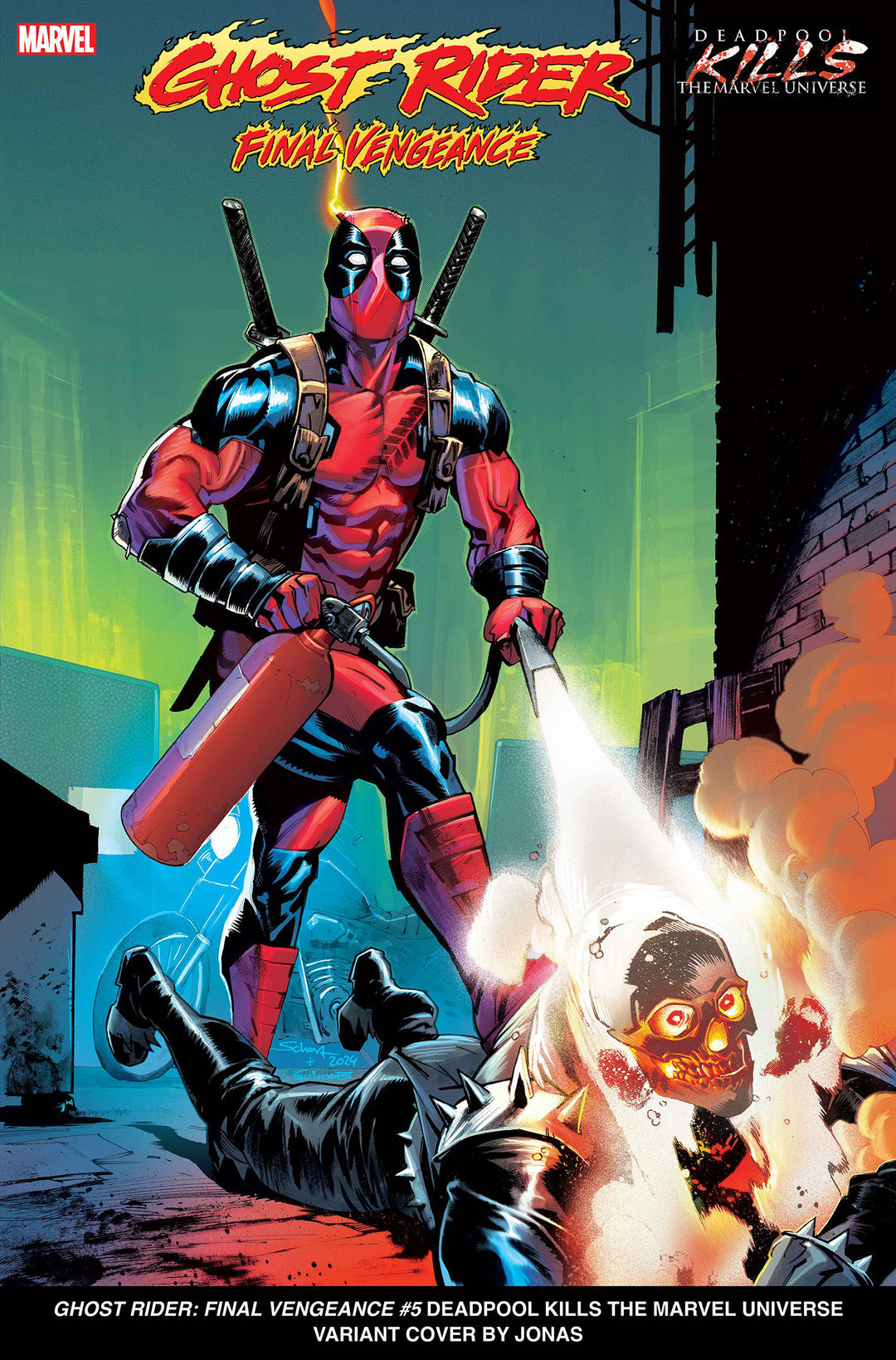 Ghost Rider Final Vengeance #5 Jonas Scharf Deadpool Kills The Marvel Universe Variant