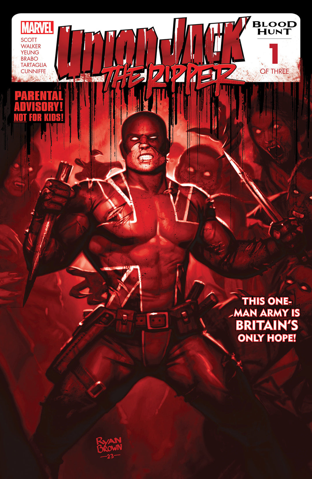 Union Jack The Ripper Blood Hunt #1 Variant (2nd Print) Ryan Brown Blood Soaked Edition [Blood Hunt]