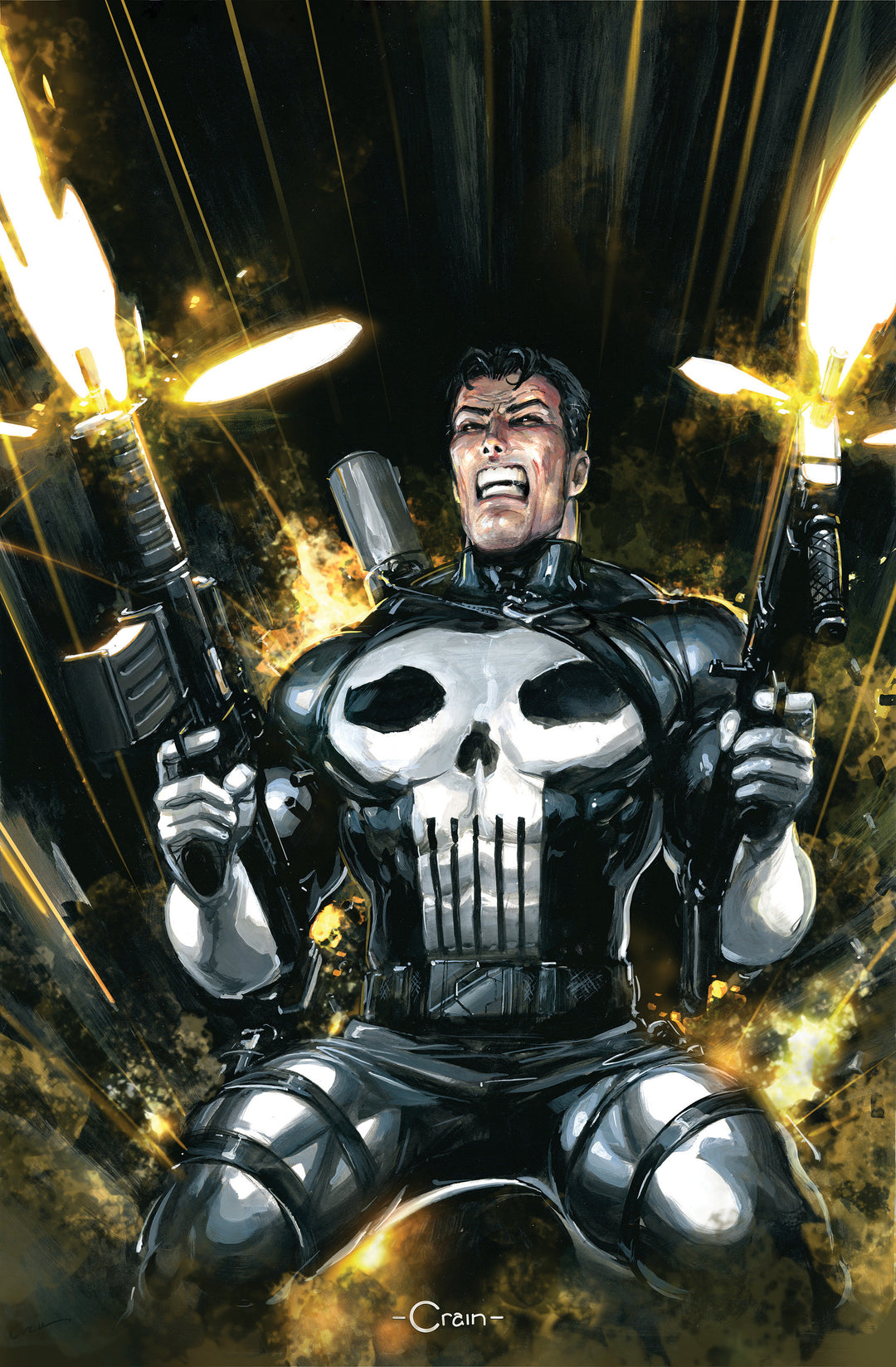 Punisher: Red Band #5 1:50 Clayton Crain Full Art Virgin Variant [Polybagged]