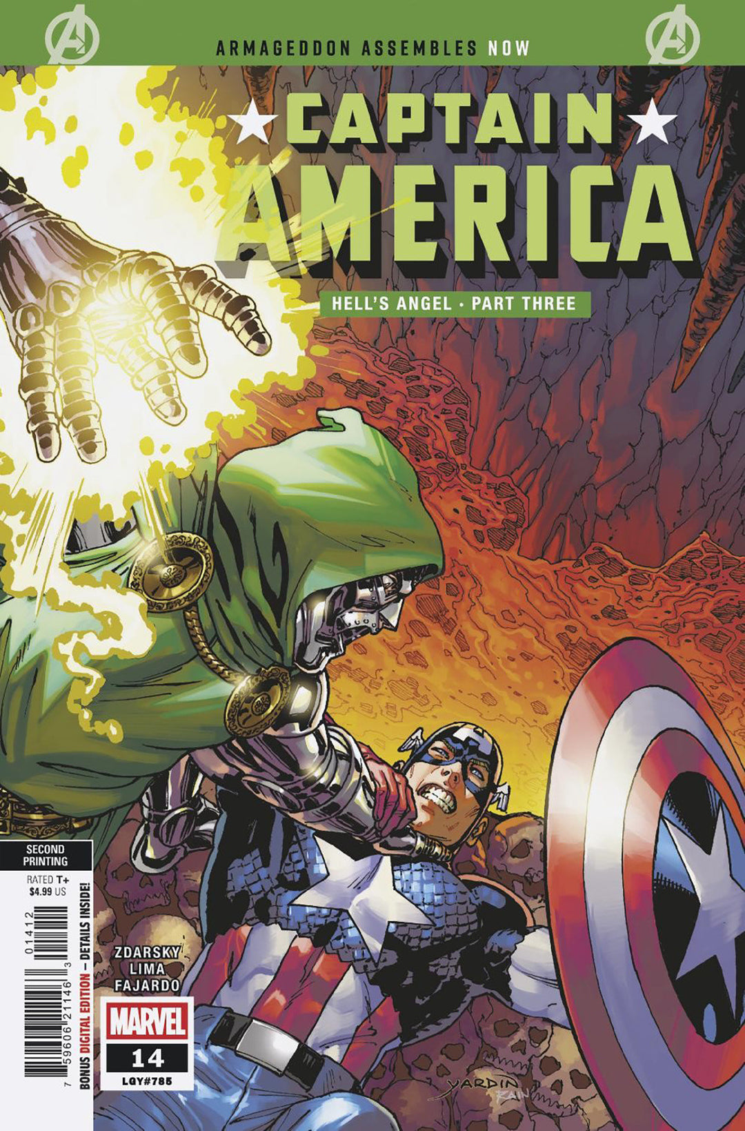 Captain America (2025) #14 David Yardin 2nd Printing Variant [Arm]