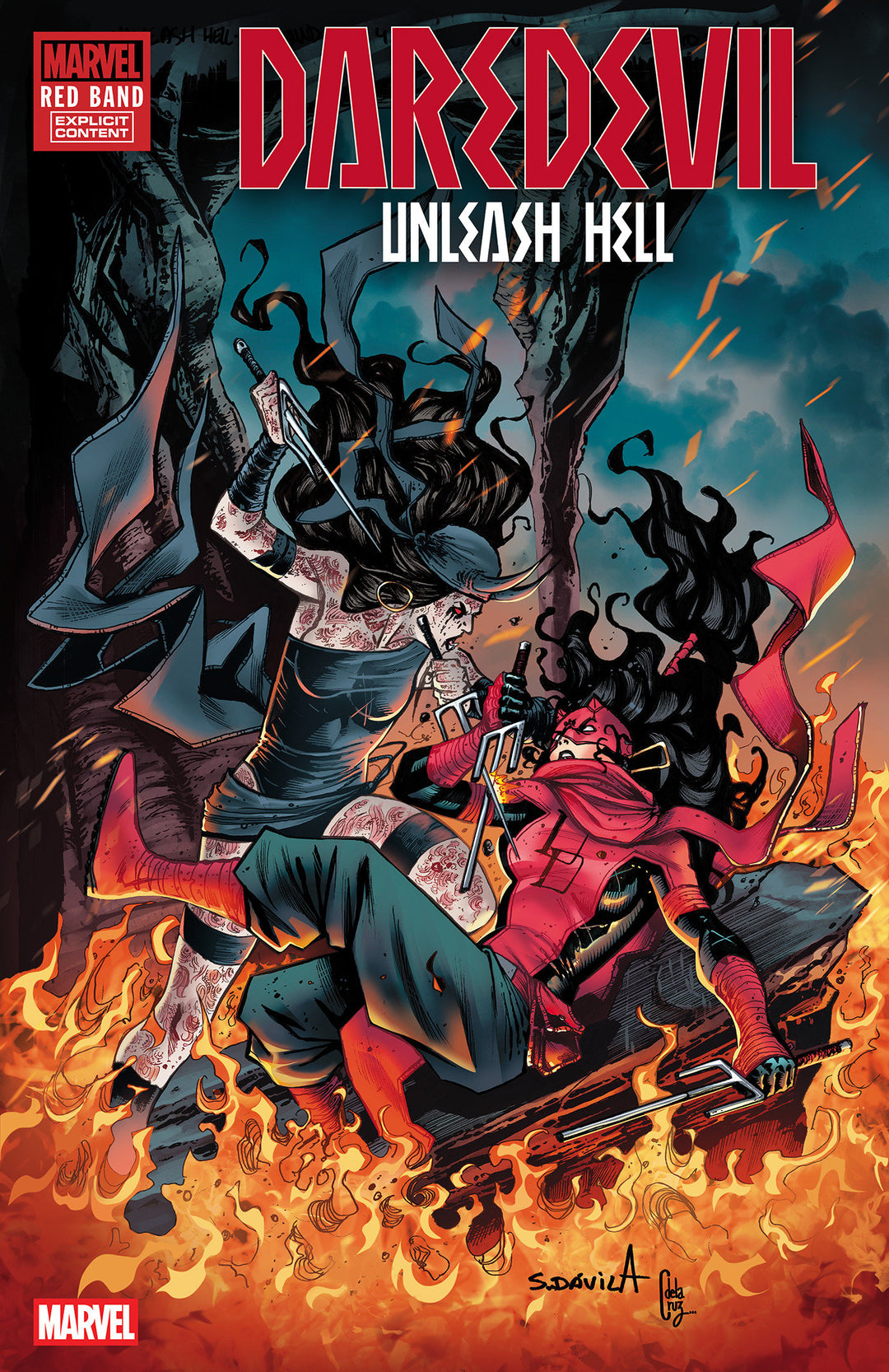 Daredevil Unleash Hell Red Band #4 Sergio Davila Variant [Polybagged]
