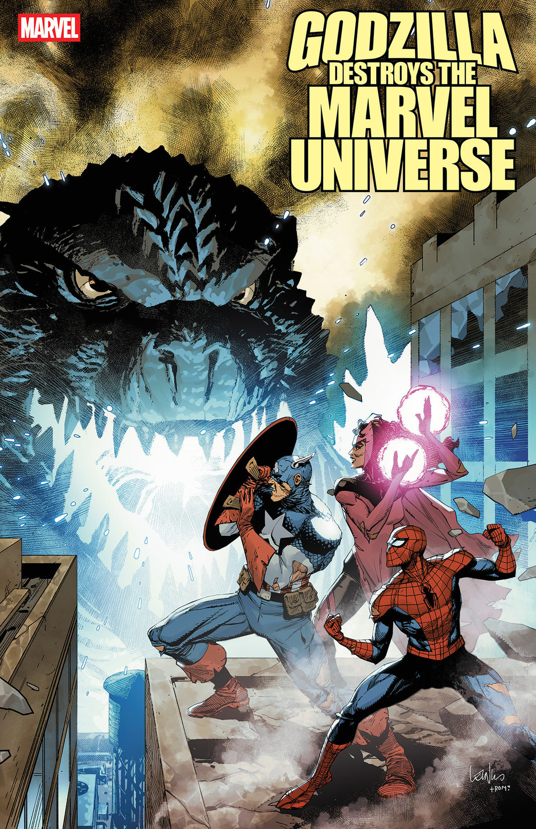 Godzilla Destroys The Marvel Universe #1 Variant (2nd Print) Leinil Yu Edition