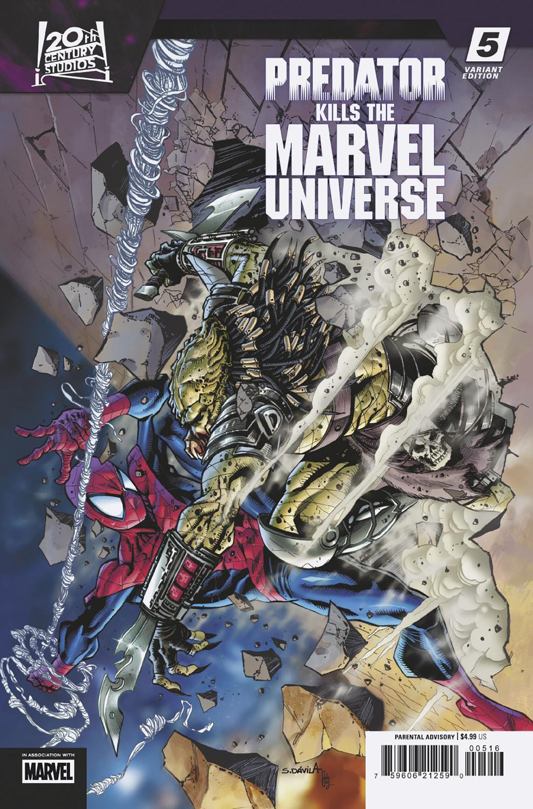 Predator Kills The Marvel Universe #5 Variant (1:25) Sergio Davila Edition