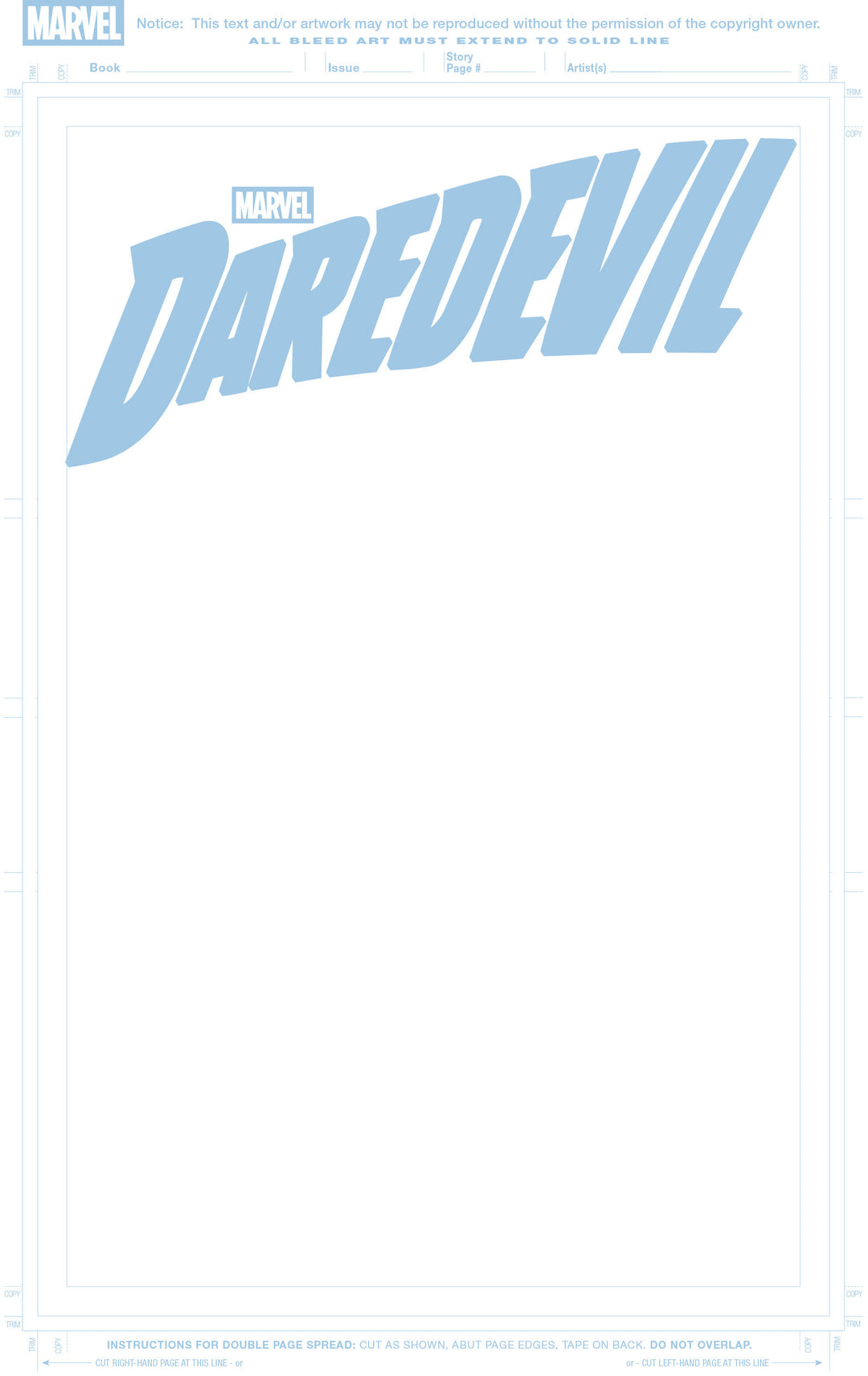 Daredevil (2026) #1 Blue Line Blank Cover Variant