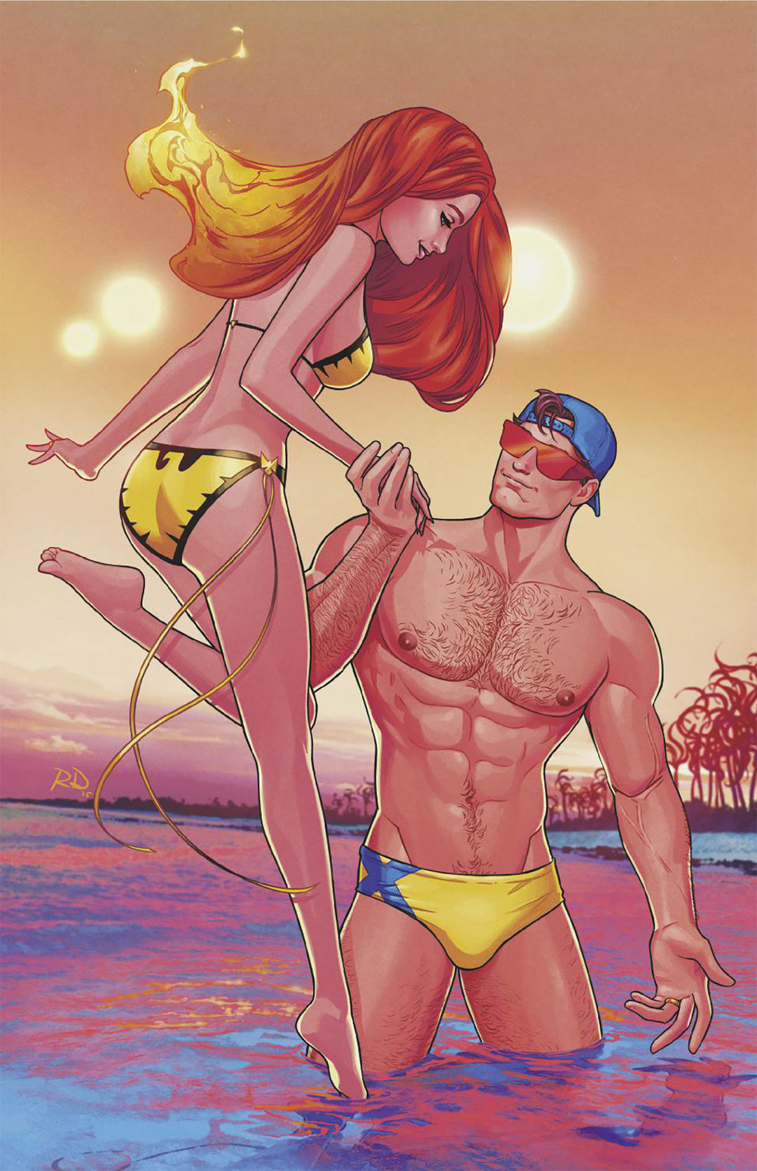 Marvel Swimsuit Special Friends Foes & Rivals #1 Variant (1:50) Russell Dauterman Full Art Virgin Edition VF