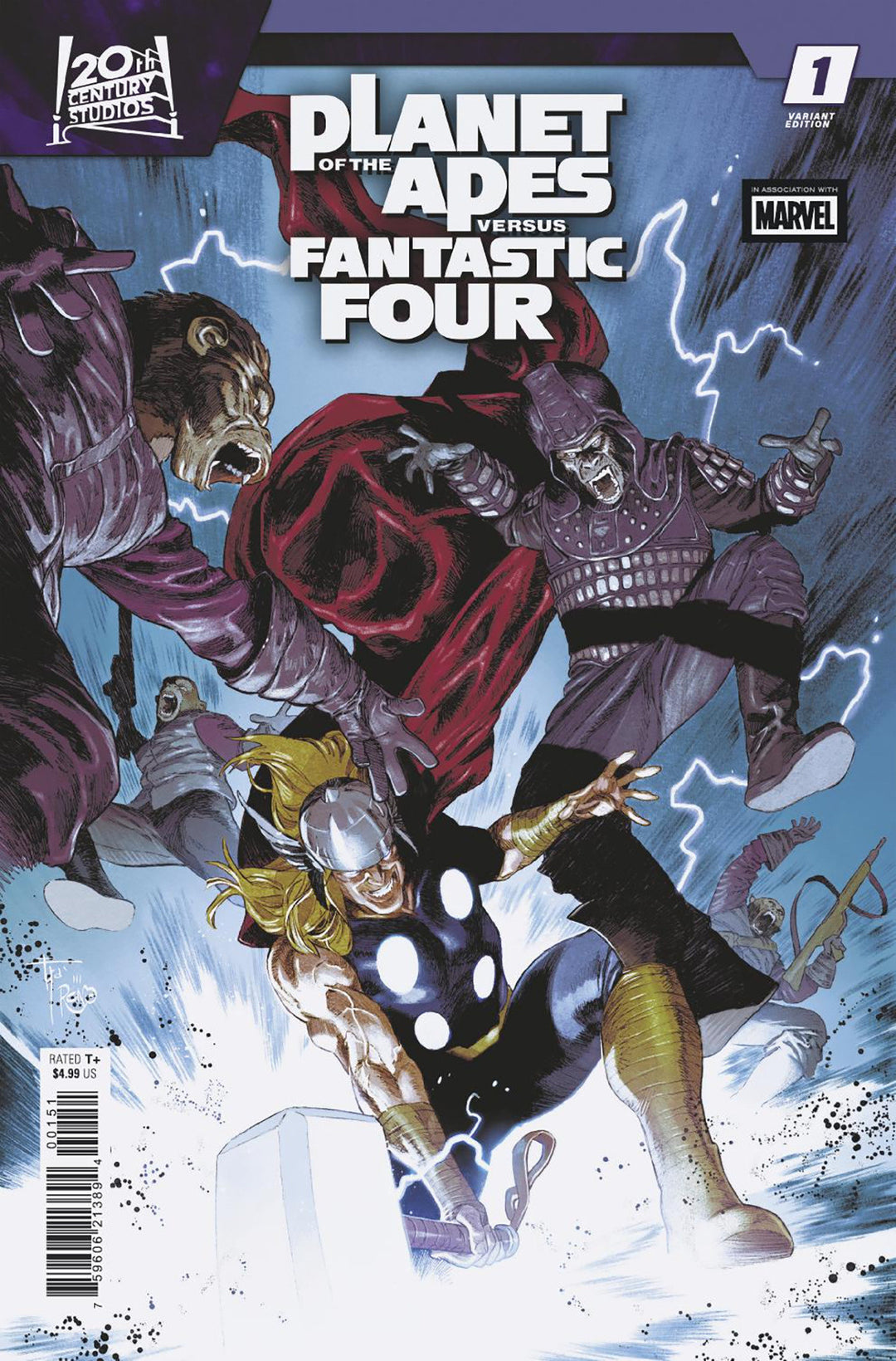 Planet Of The Apes vs Fantastic Four #1 Francesco Mobili Versus Variant
