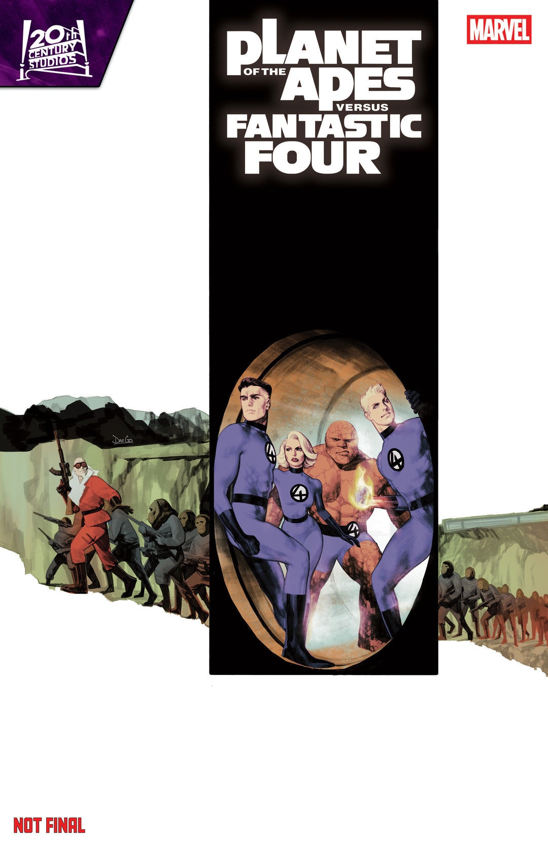 Planet Of The Apes vs Fantastic Four #2 Davi Go Movie Homage Variant