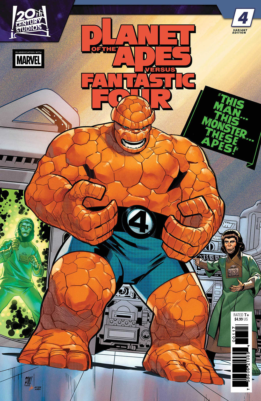 Planet Of The Apes vs Fantastic Four #4 Paco Medina Homage Variant