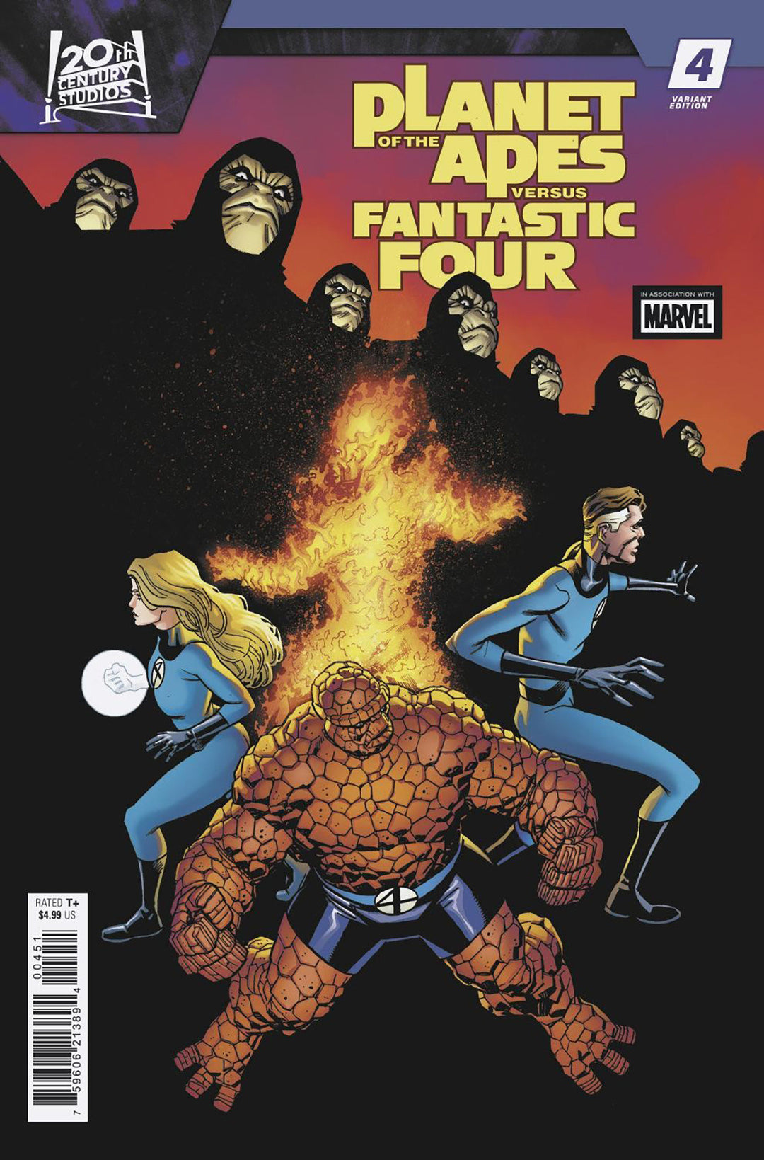 Planet Of The Apes vs Fantastic Four #4 Mike Hawthorne Variant